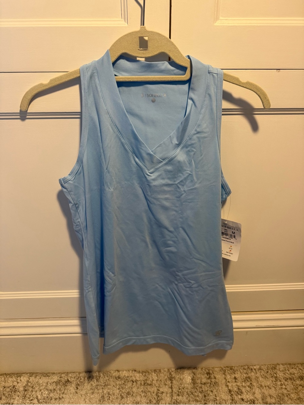 Light Blue V-Neck Sleeveless Tank Top by Sofibella
